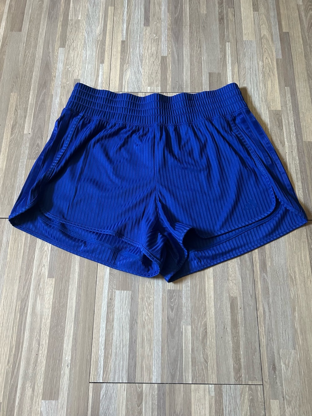 NWT Adidas Pacer Rib Short Cobalt Blue Size Large